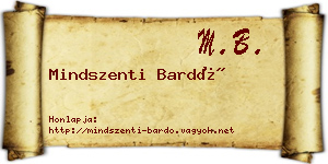 Mindszenti Bardó névjegykártya